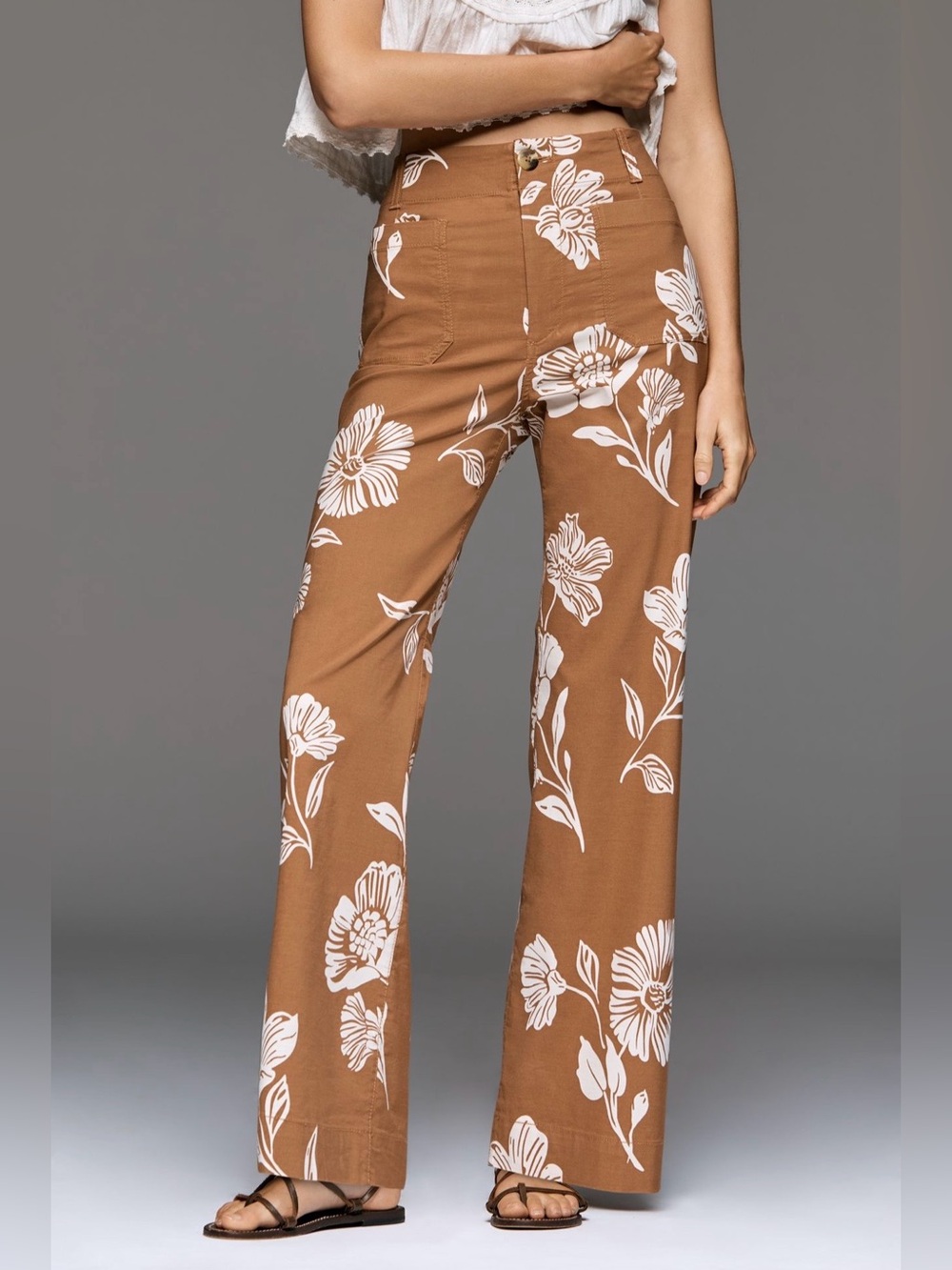 Anthropologie Maeve The Colette High-Rise Wide-Leg Full Pants